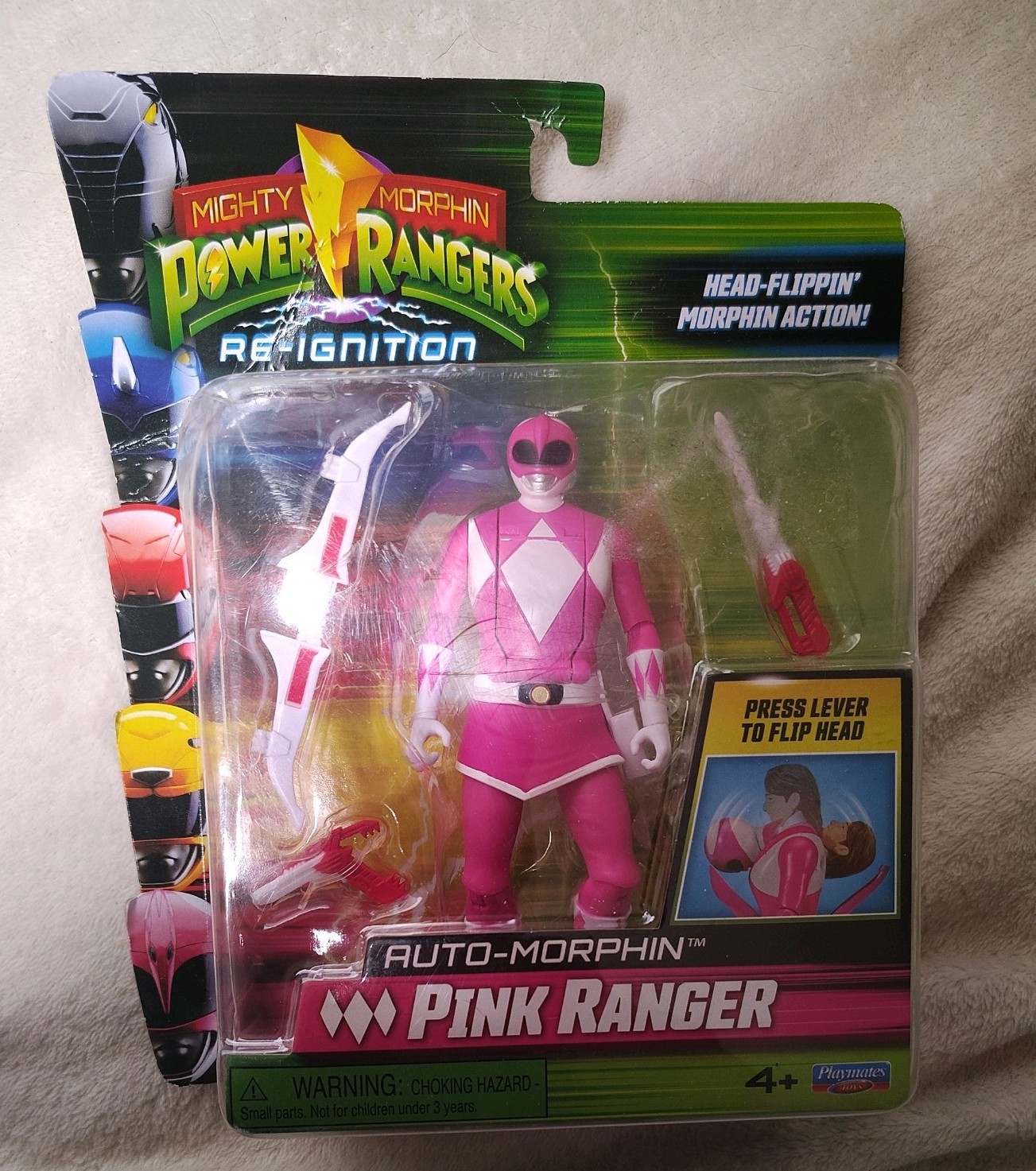 Power Rangers Mighty Morphin Re-Ignition Pink Ranger Action Figure Auto-Morphin