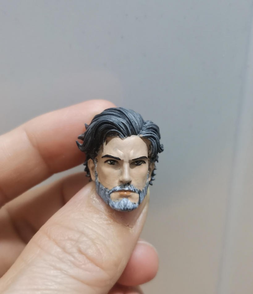 Painted 1/18 Handsome Man Head Sculpt Soldier Head For 3.75&Prime; Action Figure
