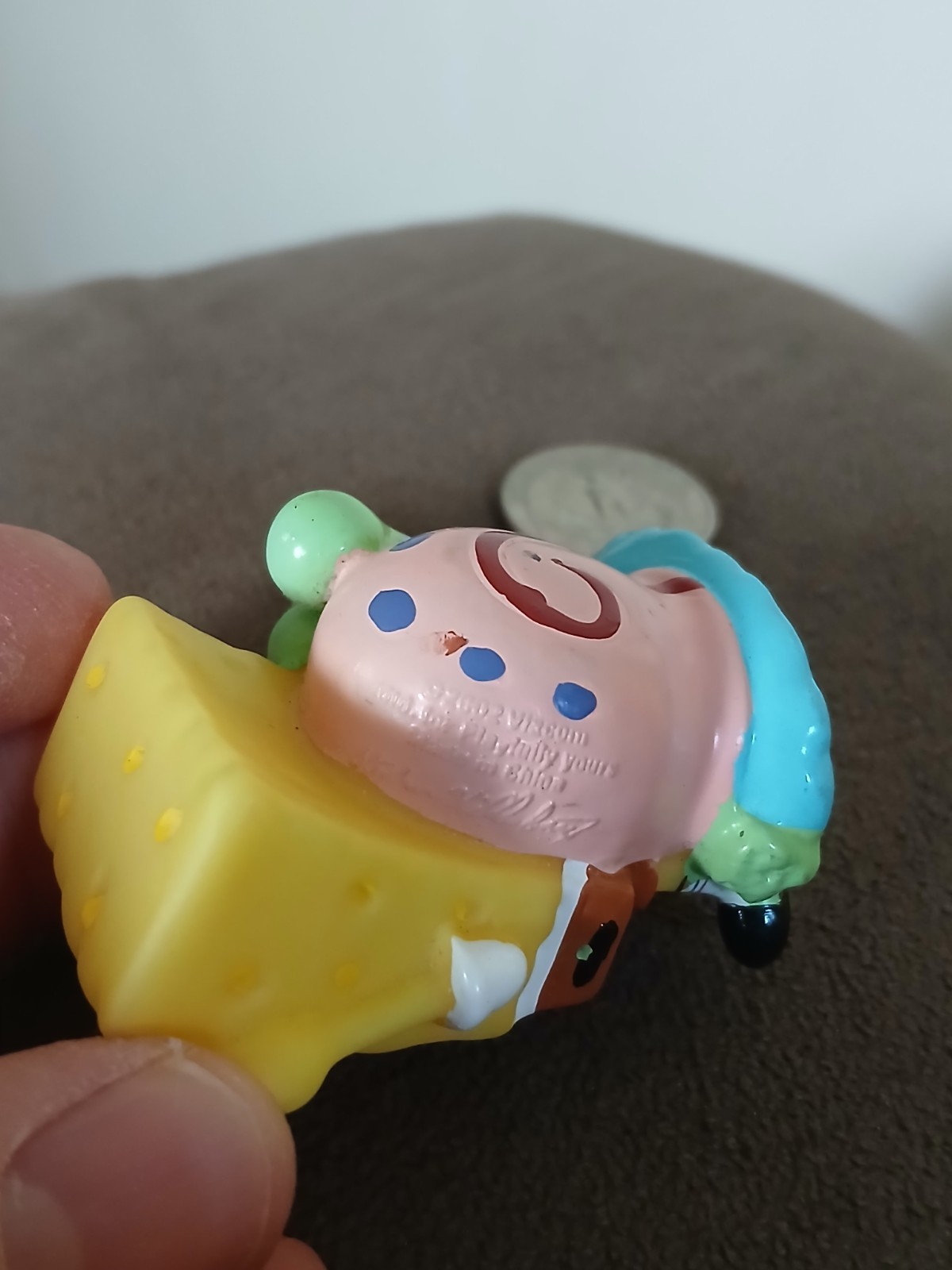 SpongeBob Squarepants & Gary Snail 2” Rubber Figure Toy 2002 Viacom Nickelodeon