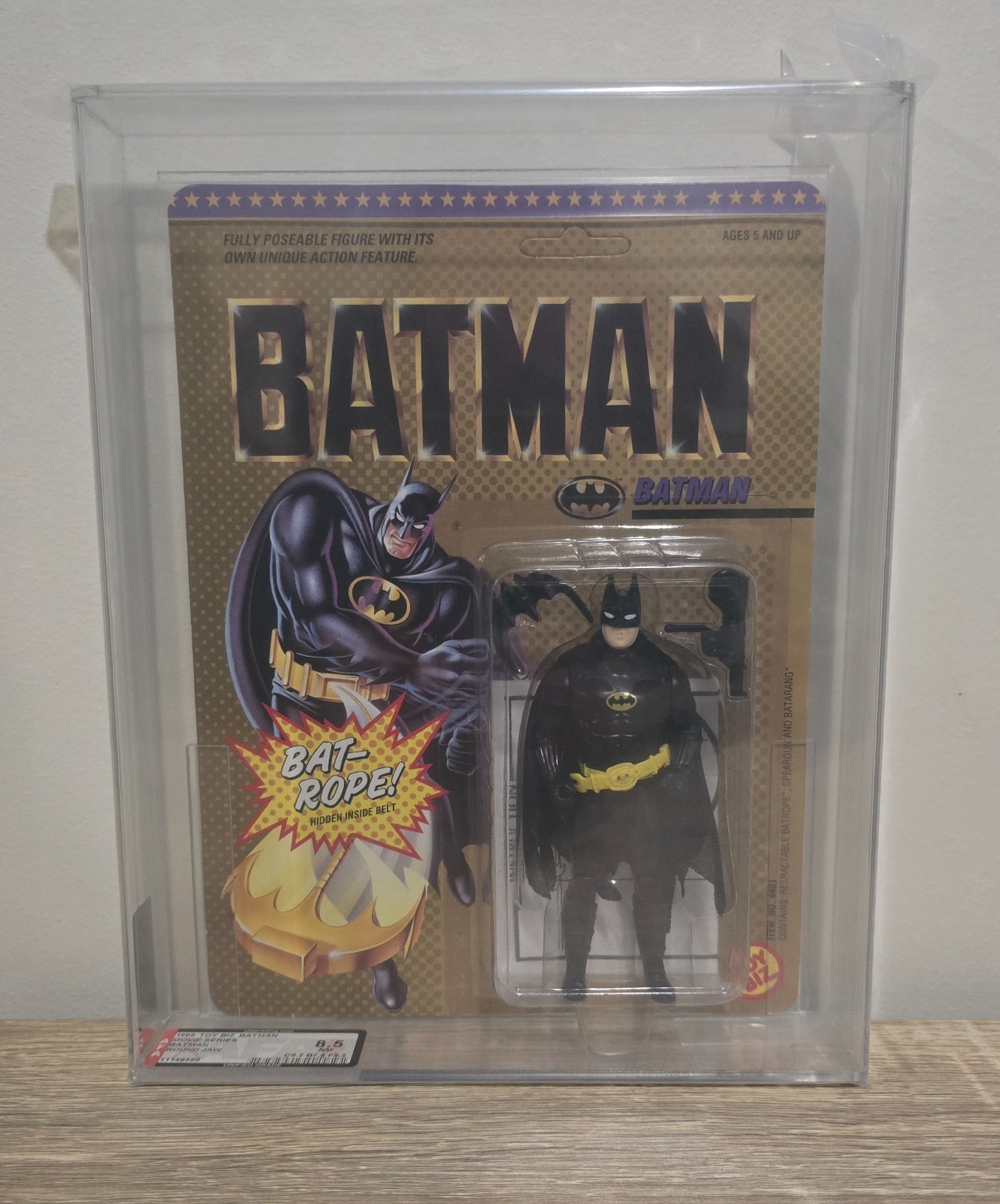 CGA/AFA 8.5 NM TOYBIZ 1989 BATMAN ROUND JAW BATMAN MOVIE SERIES FIGURE