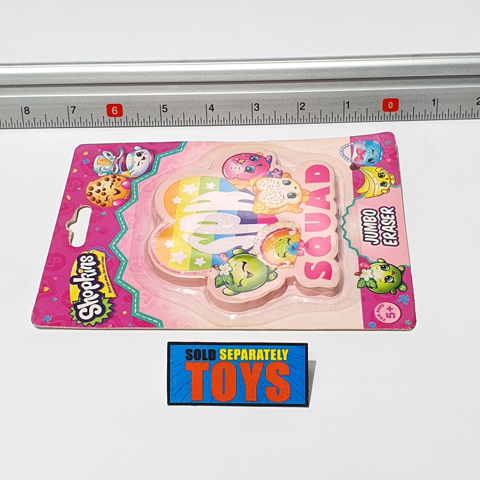 Shopkins SPK SQUAD JUMBO ERASER multicoloured rainbow heart NEW sealed shoppies