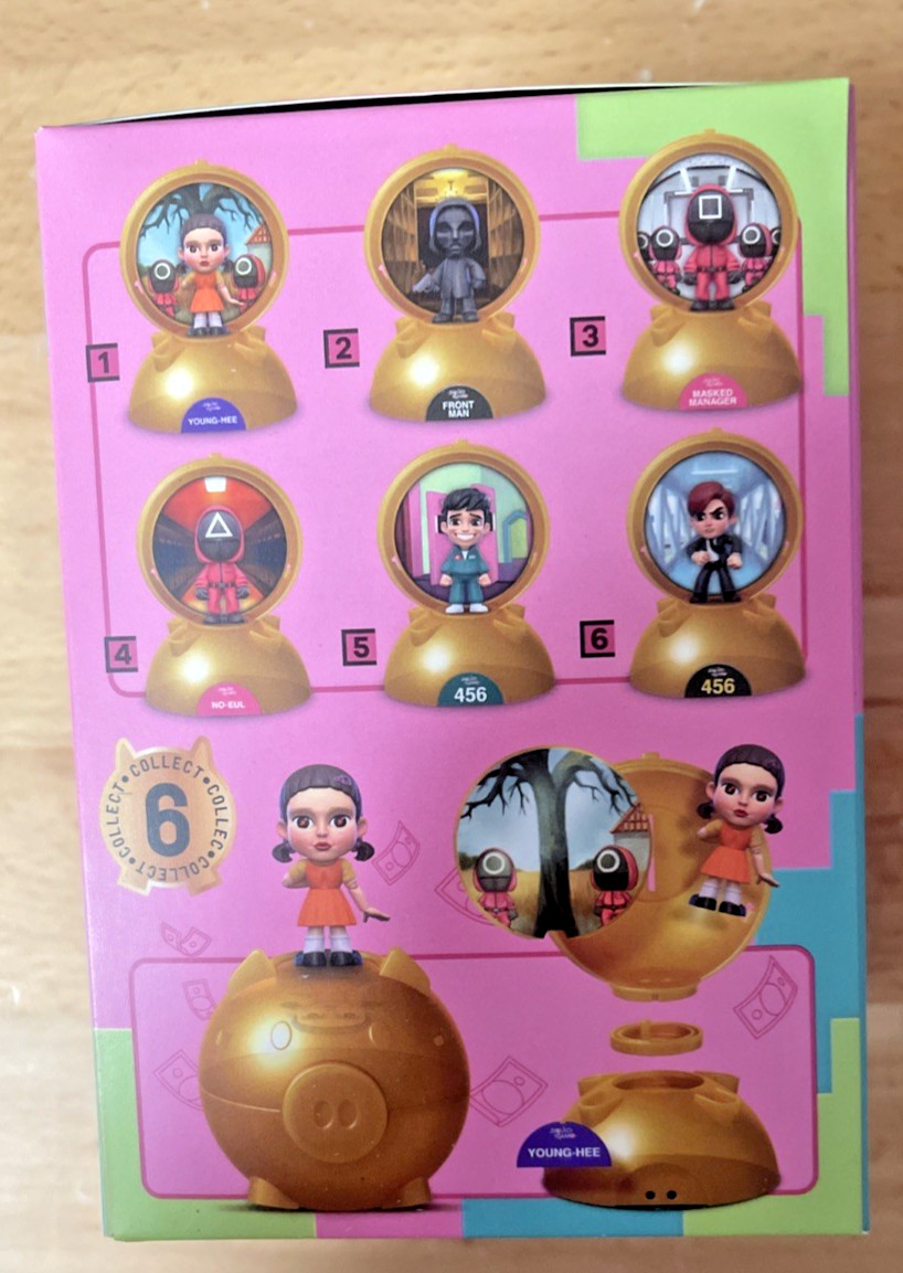 Squid Game piggy bank capsule opened