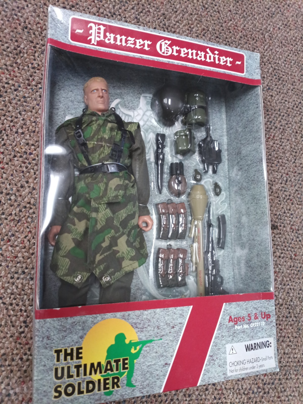 The Ultimate Soldier, WWII German Panzer Grenadier, 12&Prime; Action Figure.