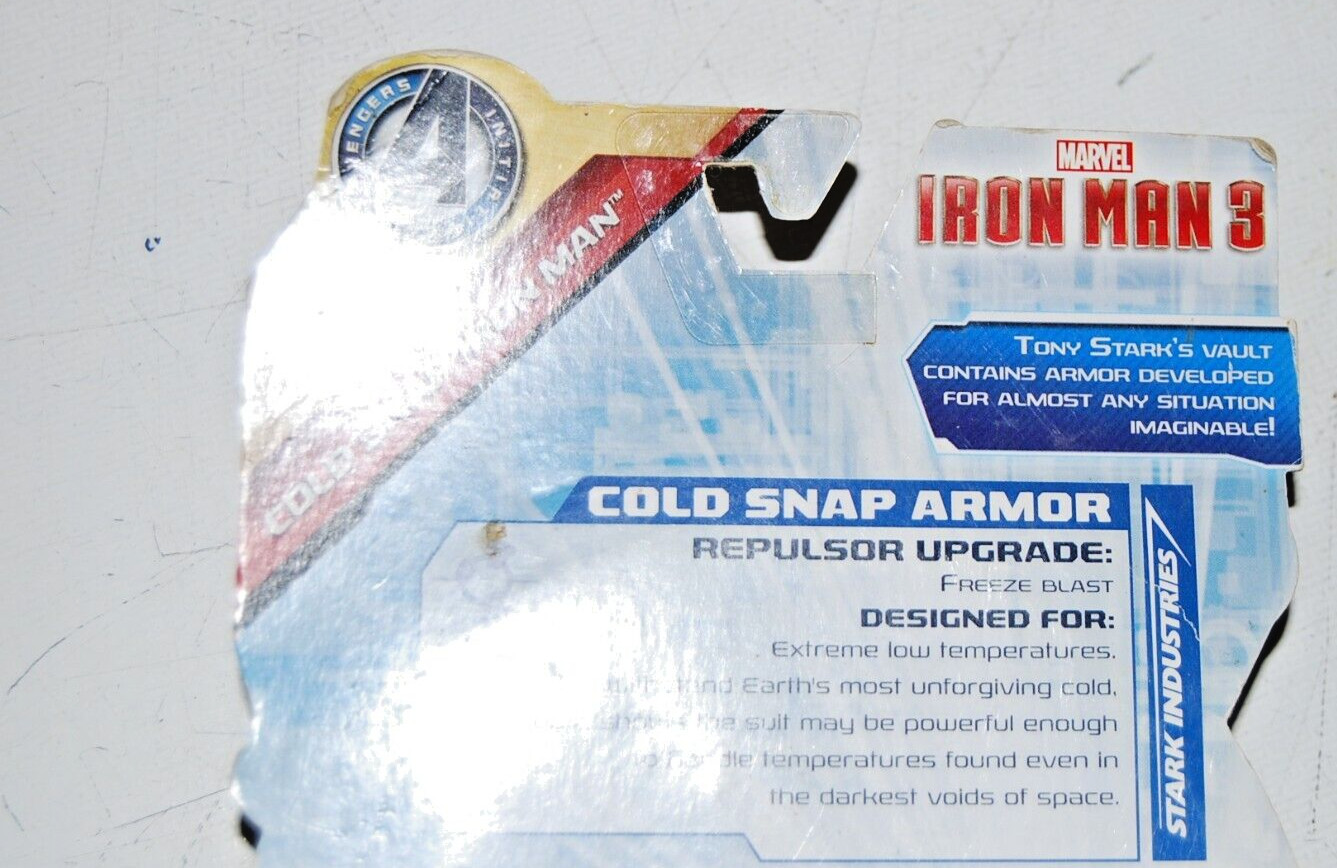 MARVEL IRON MAN 3 COLD SNAP REPULSOR FREEZE BLAST 3.75&Prime; FIGURE Sealed