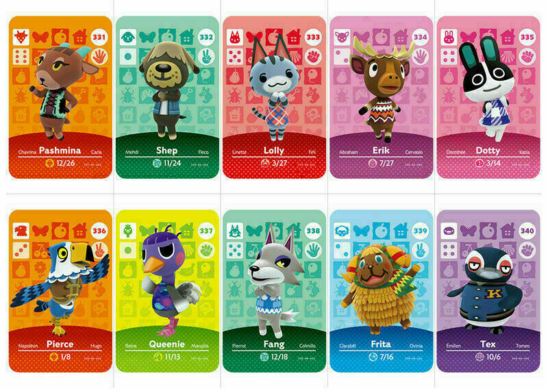 HOT！4 301-400 Animal Crossing New Horizons Amiibo Card NS Switch 3DS GameCard @！