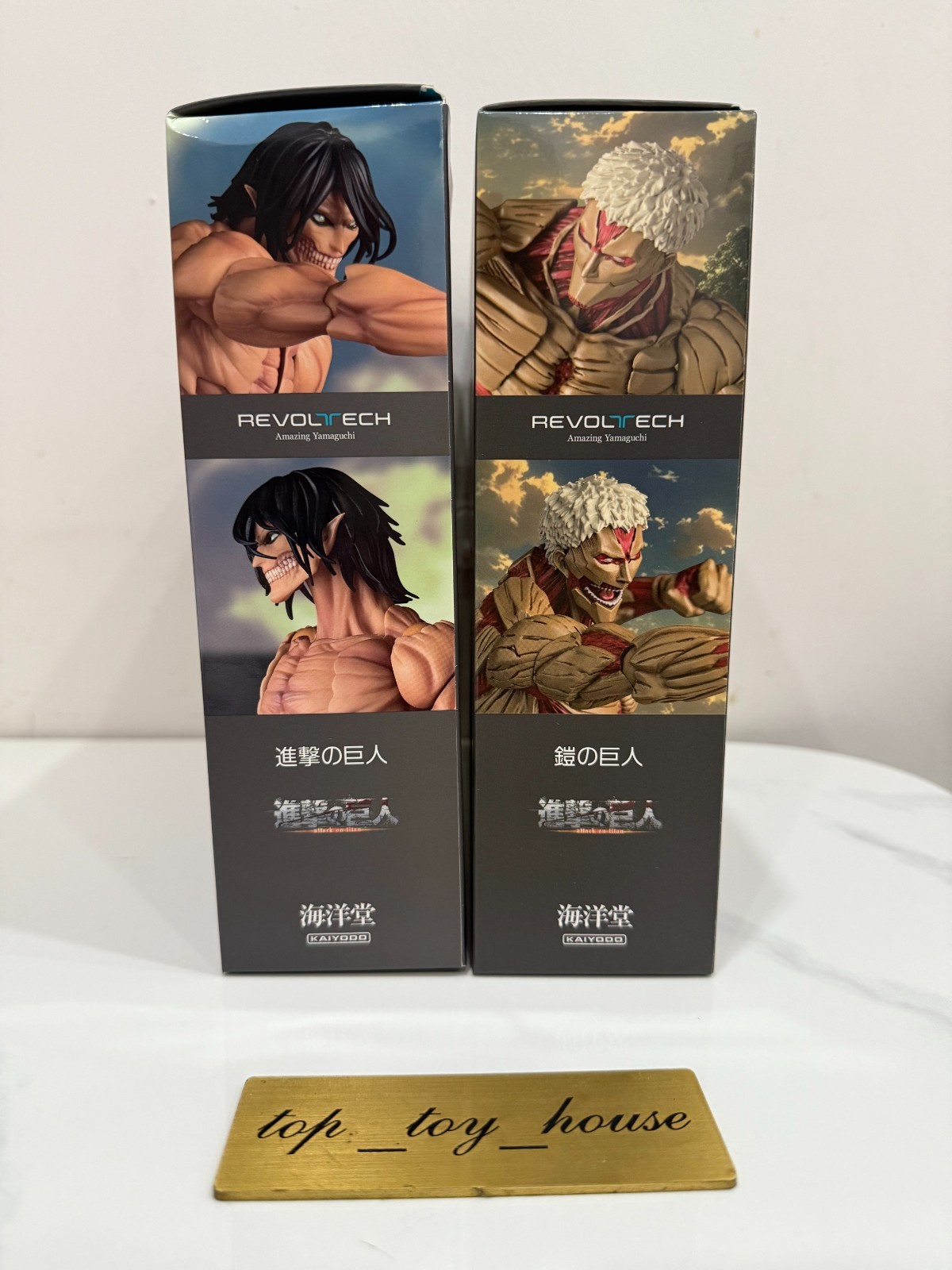 Kaiyodo Revoltech Armored Titan & Attack Titan Set of 2 Action Figure No Bonus