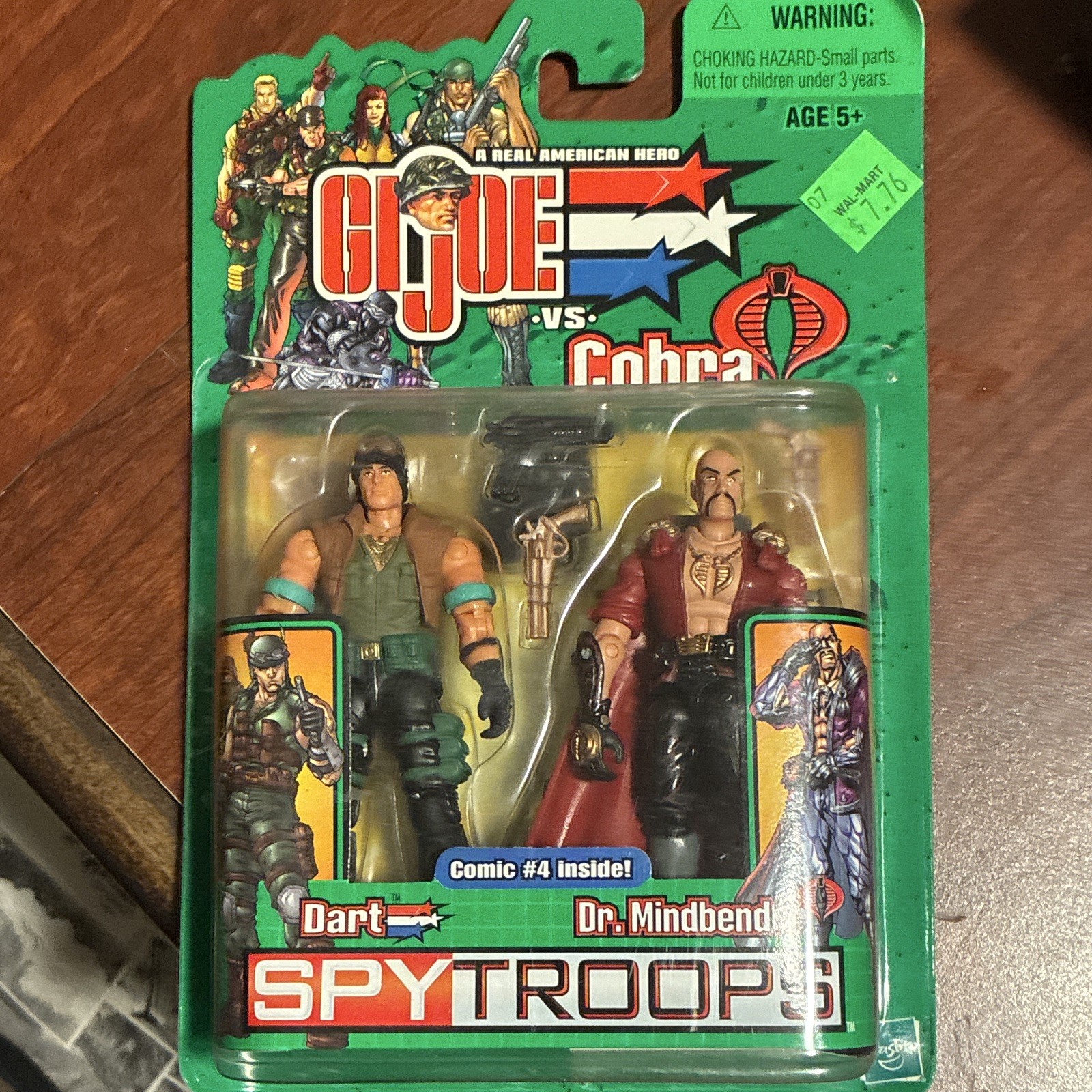 Hasbro G.I. Joe vs Cobra SPYTROOPS Dart & Dr. Mindbender Set Boxed Comic