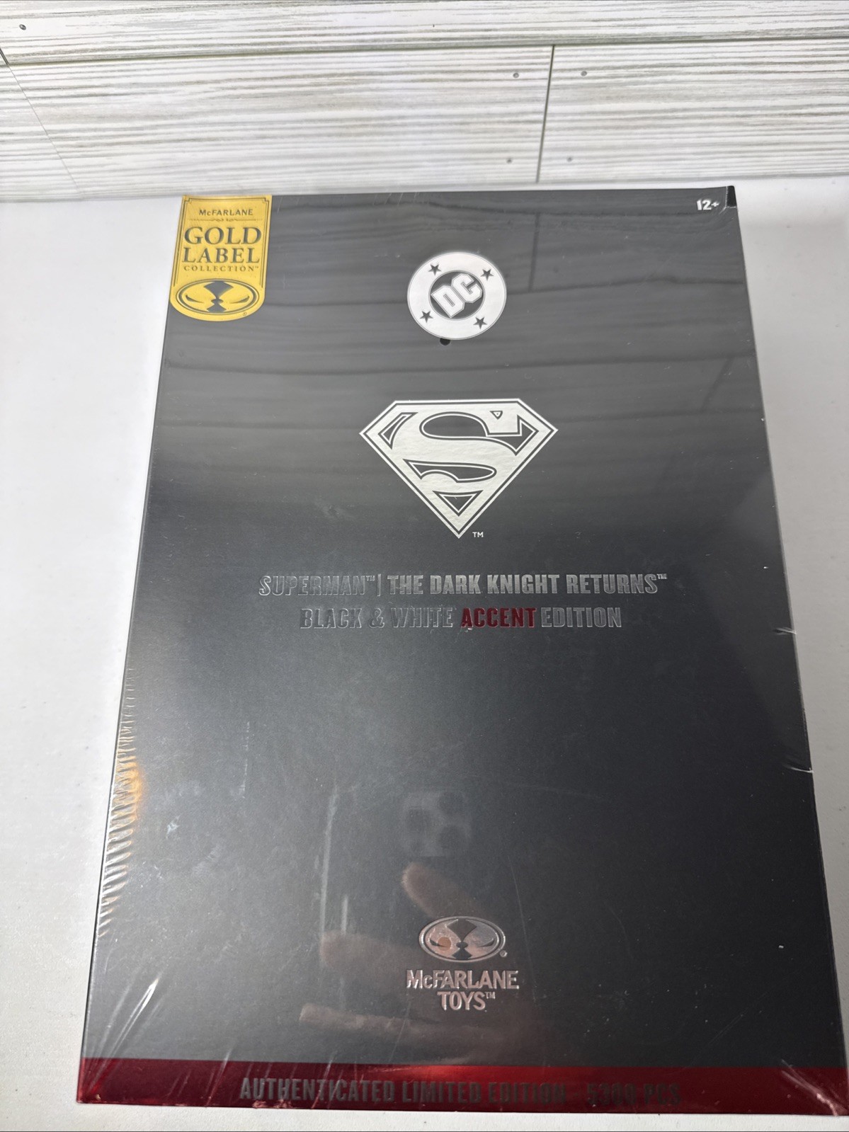 McFarlane Superman (The Dark Knight Returns) Black & White Accent Edition Figure