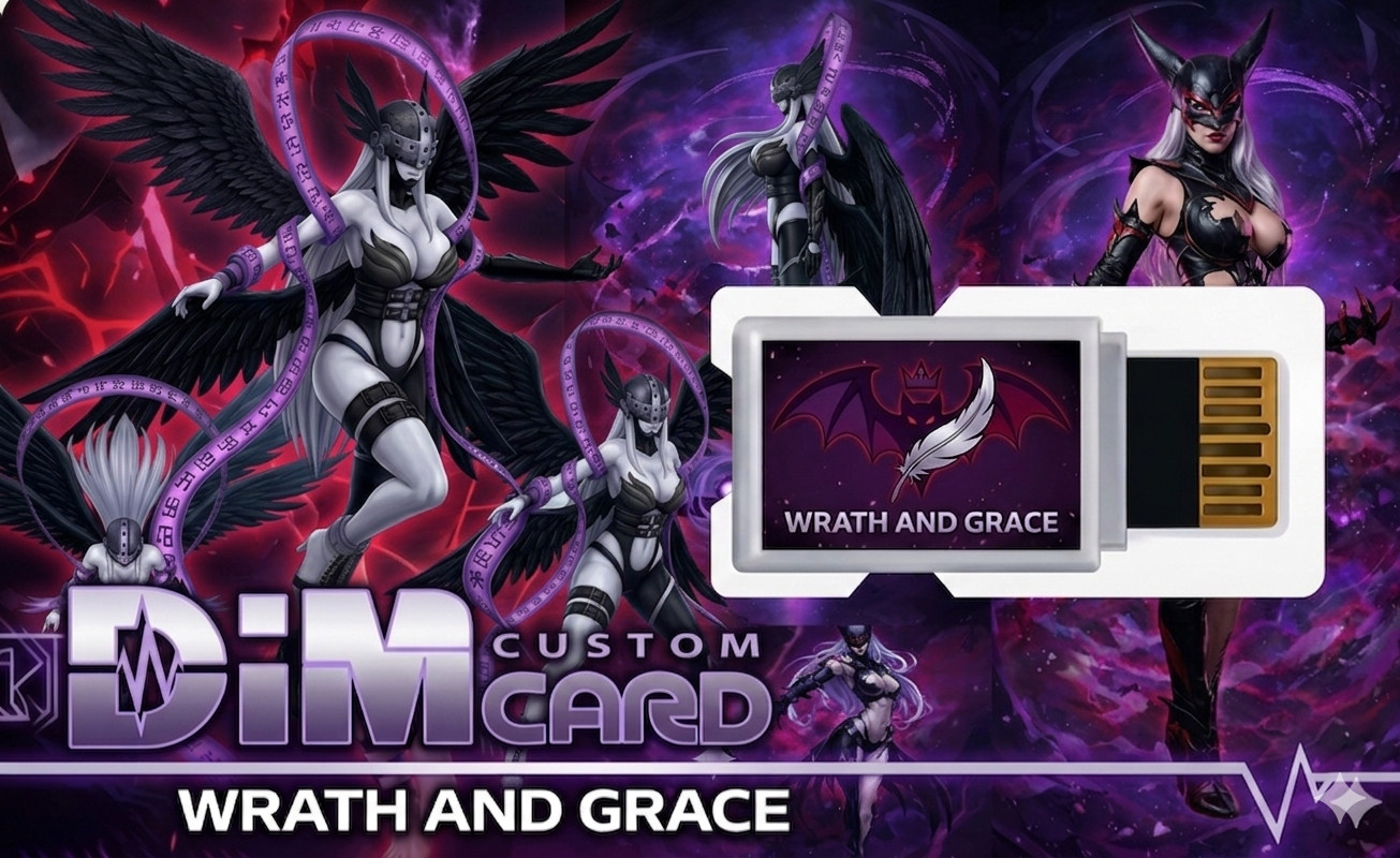 CUSTOM LOST ANGELS DIM DIGIMON DIM Vital Bracelet/VITAL HERO Dim Card