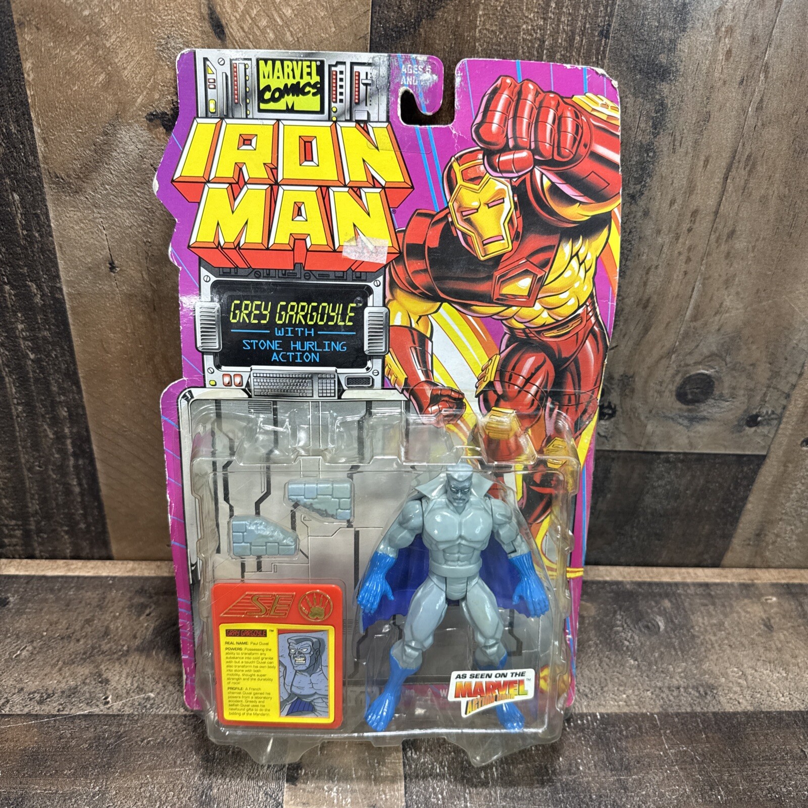 GREY GARGOYLE Action Figure Marvel Comics Iron Man Toy Biz 1994 NOS