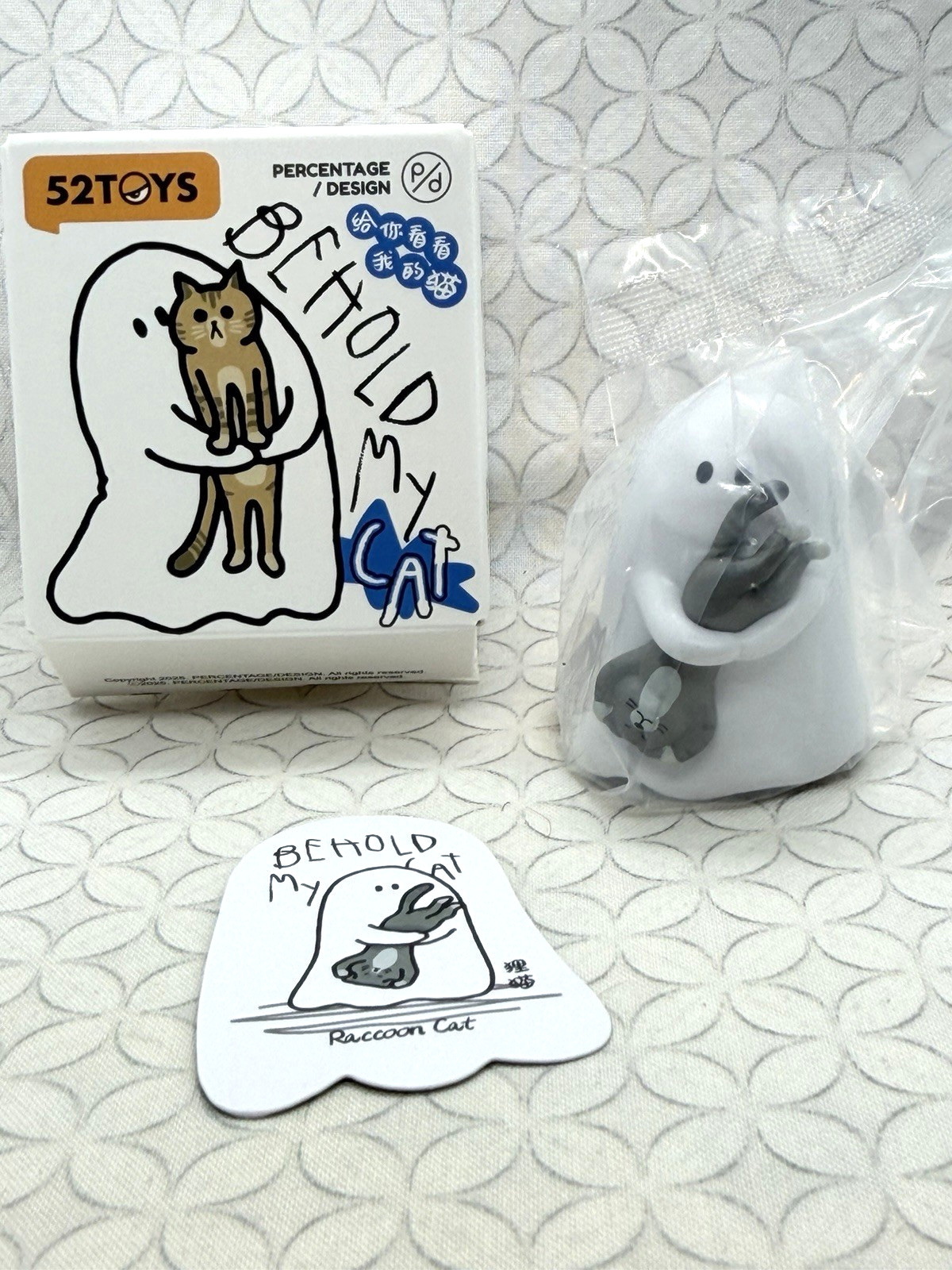 52TOYS Ghody Behold My Cat Series Blind Box Racoon Cat Ghost
