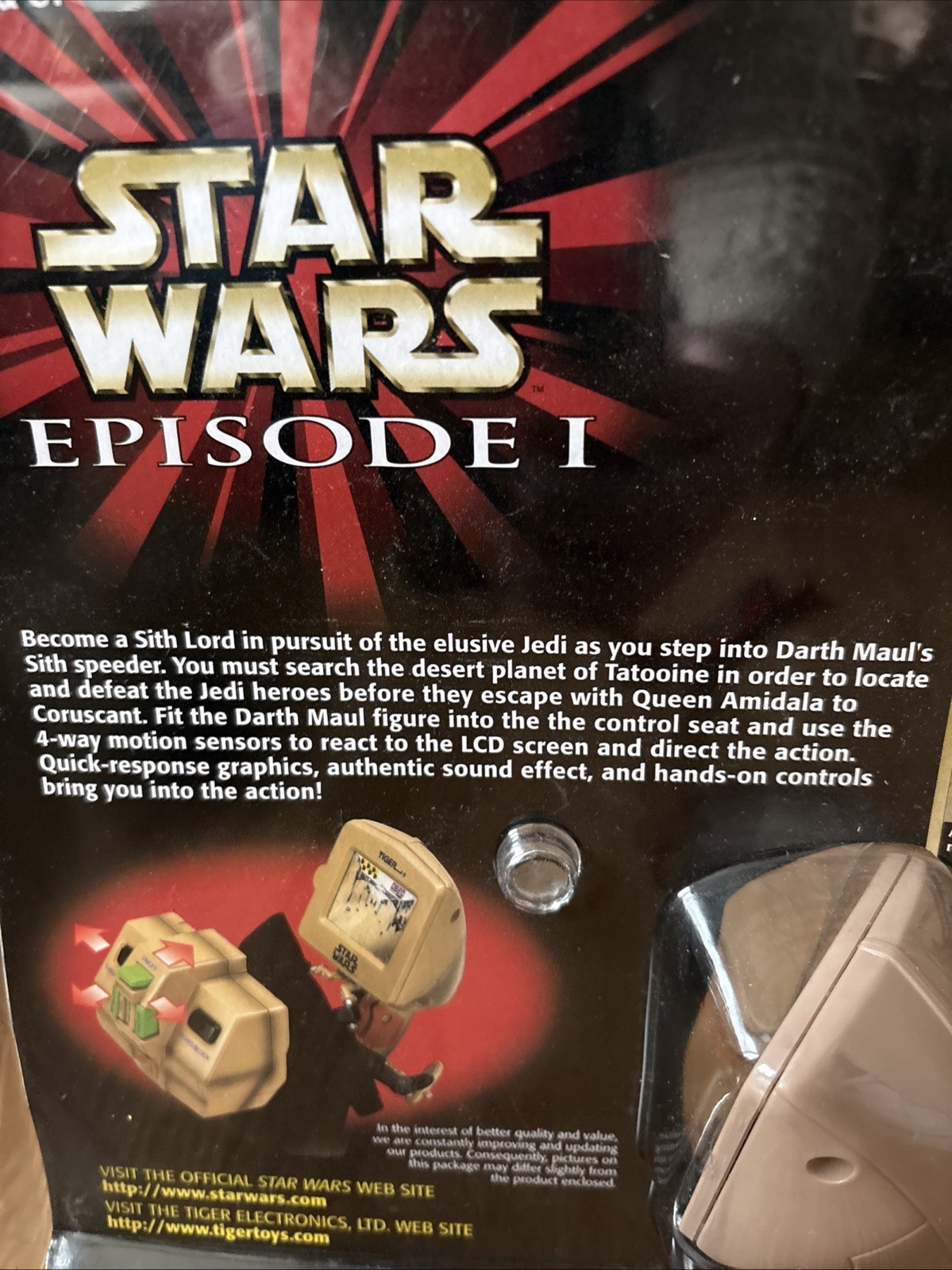Darth Maul Sith Speeder Handheld Electronic Game STAR WARS Episode 1 2000 NEW
