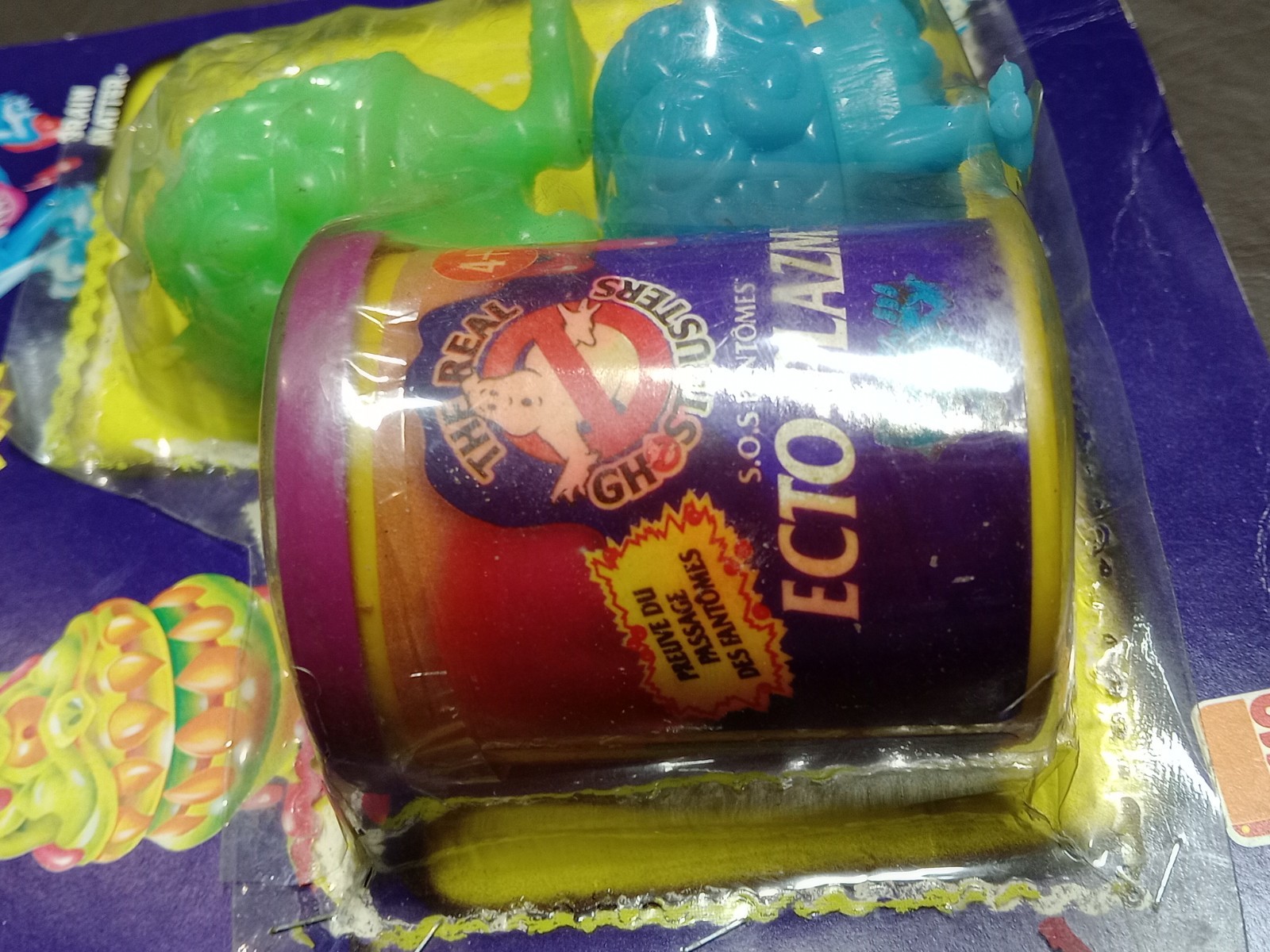 VINTAGE THE REAL GHOSTBUSTERS ECTO PLAZM W/ MINI GOOPERS JOCSA ARGENTINA CARD