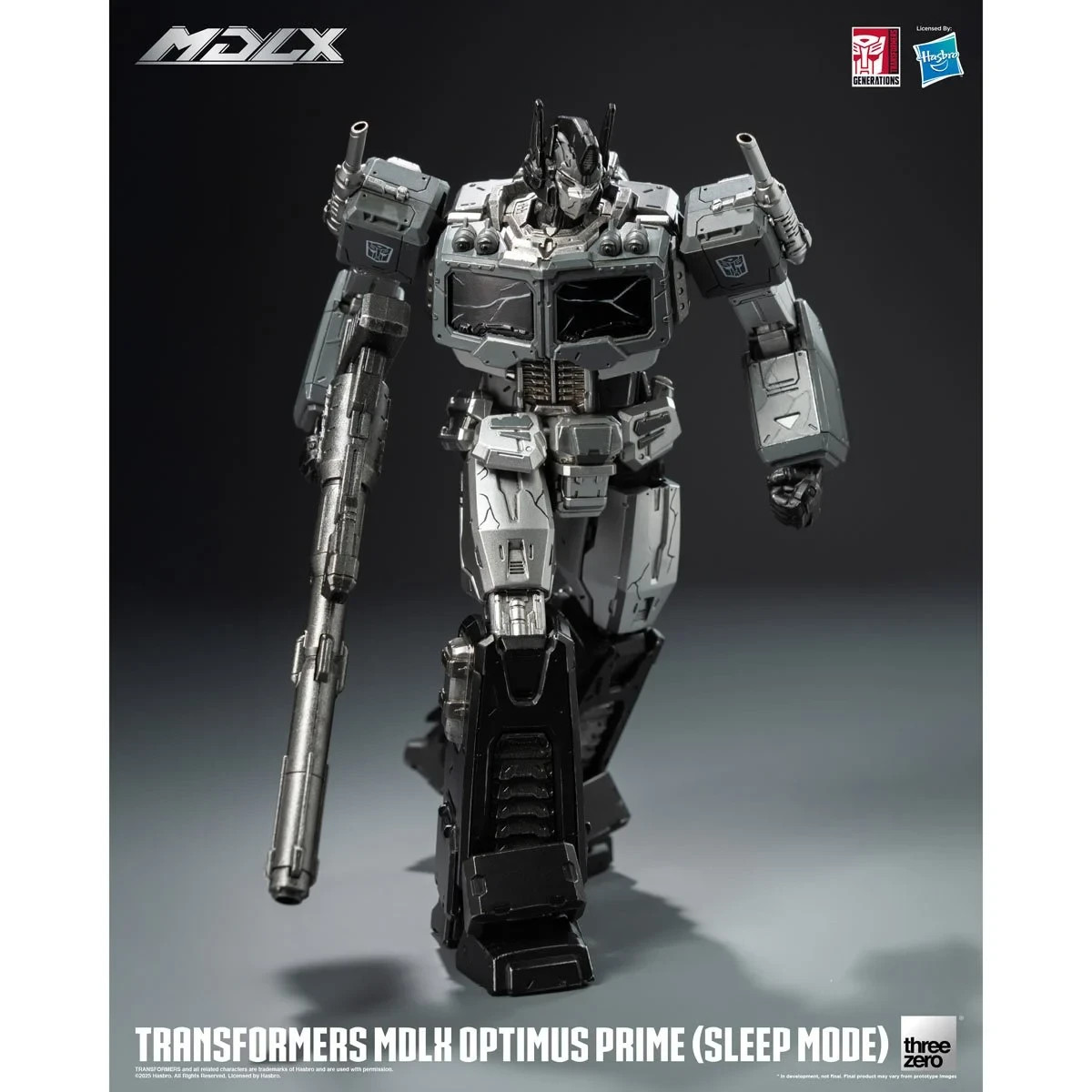 Transformers MDLX Optimus Prime Sleep Mode Action Figure 7&Prime; Threezero Exclusive