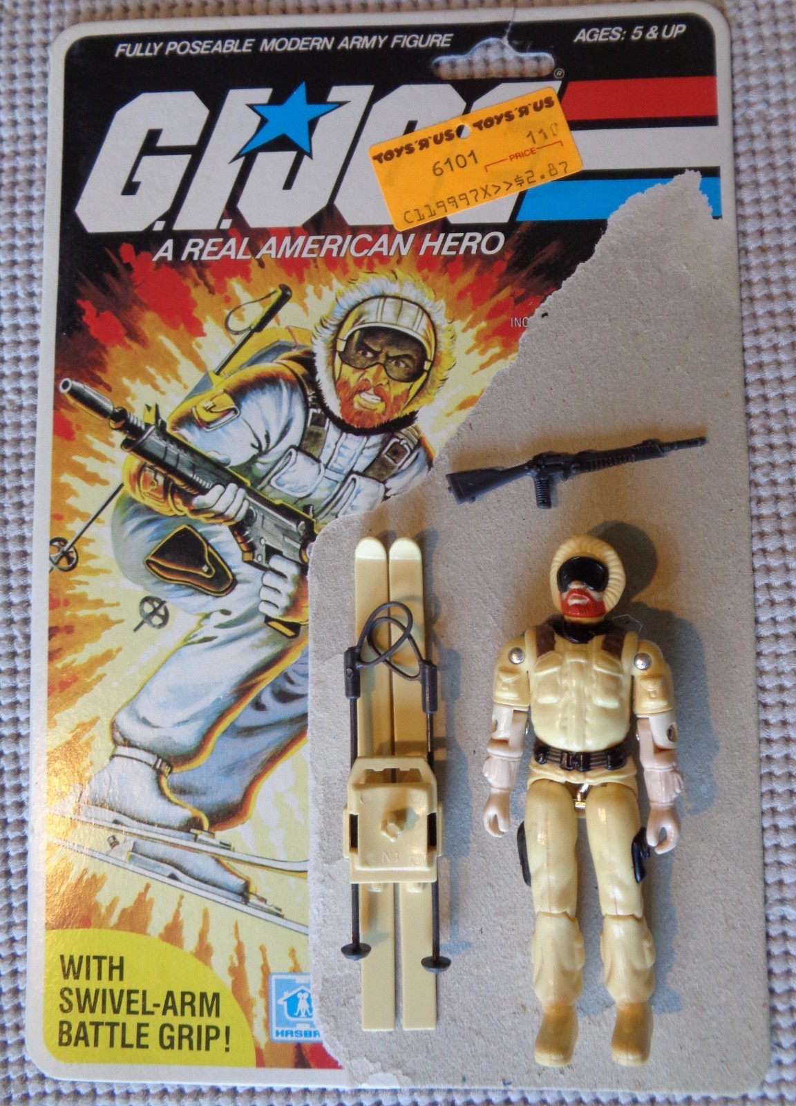 Vintage 1983 Hasbro GI Joe ARCTIC TROOPER Or SNOW JOB 100% Complete W/Card Back!
