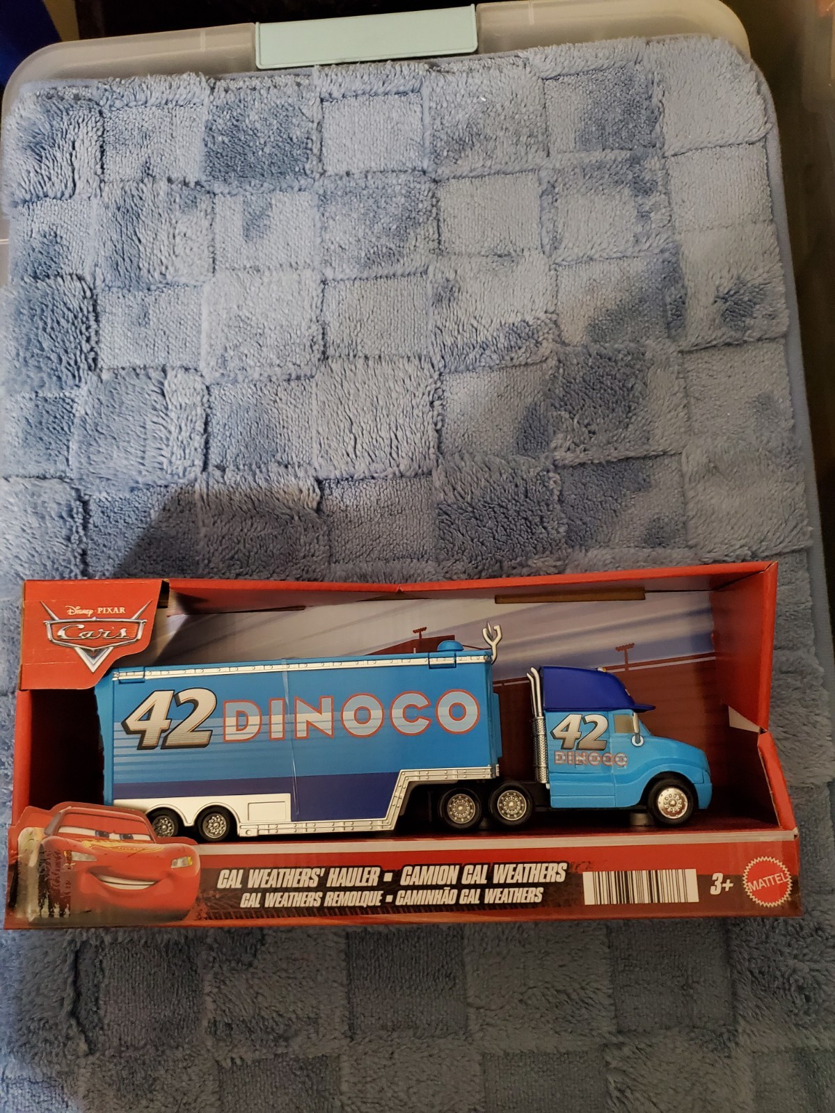 Disney Pixar Cars Rare Hauler #42 Cal Weathers Dinoco Semi Cab & Blinkr Trailer