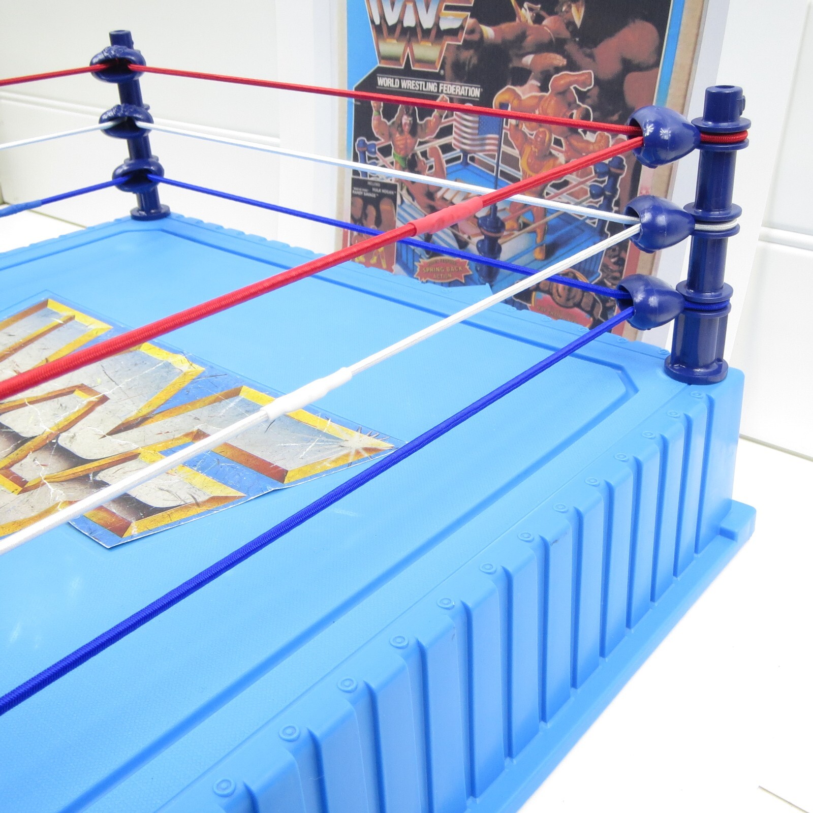 REPLACEMENT ROPES VINTAGE 1990&rsquo;s HASBRO WWF WRESTLING RING – PRE-TIED