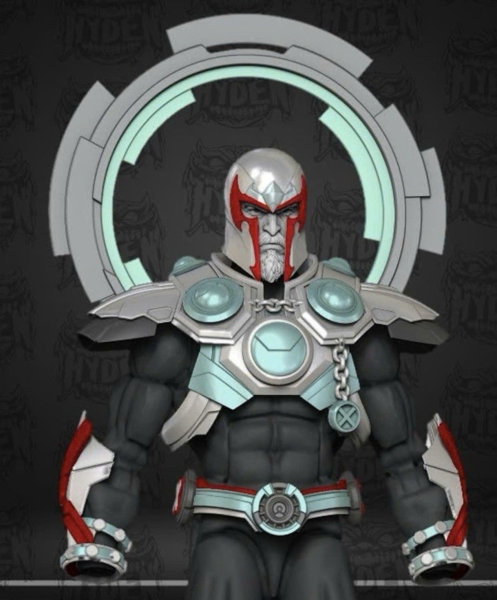 Magneto Armor Kit Sculpt Marvel Rivals Action Figures 1/12 Unpainted ML Ultron