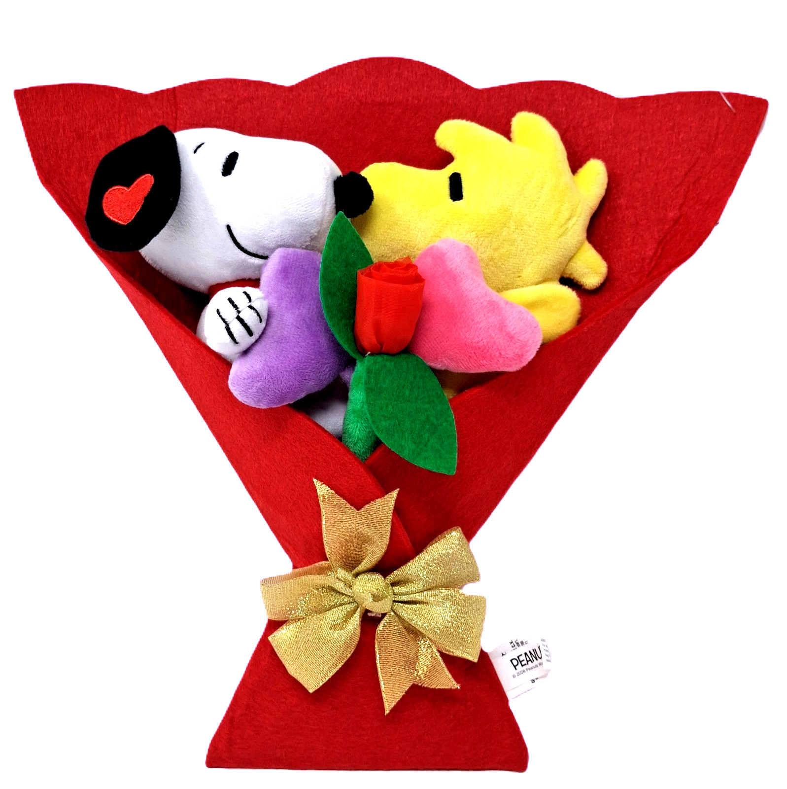 SNOOPY & WOODSTOCK Peanuts 13&Prime; Plush Valentine&rsquo;s Day Bouquet 2026 New