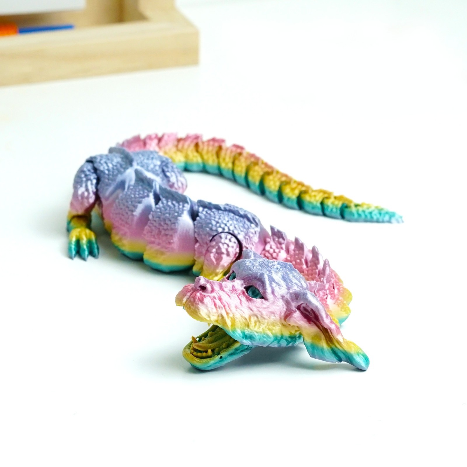 3D Printed Doghead Dragon Model,Articulated Animals figure,Toys Home Decor