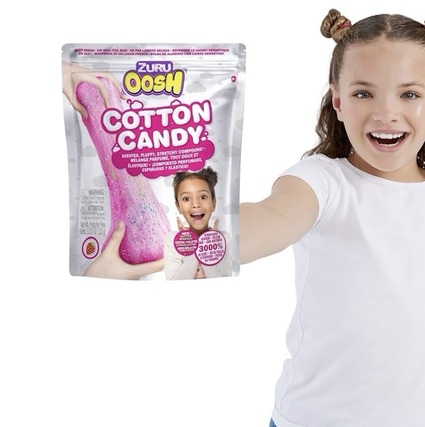 Oosh Cotton Candy Slime Stretchy Fluffy Colorful Sweet Scented Fun 3 Pack!