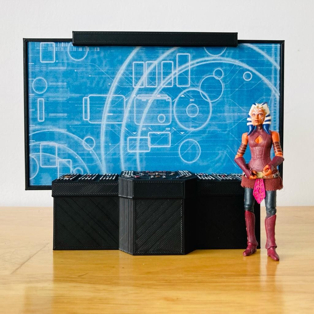 Custom Sci-Fi Tactical Screen / Computer for 3.75 IN (1:18) Figure Diorama