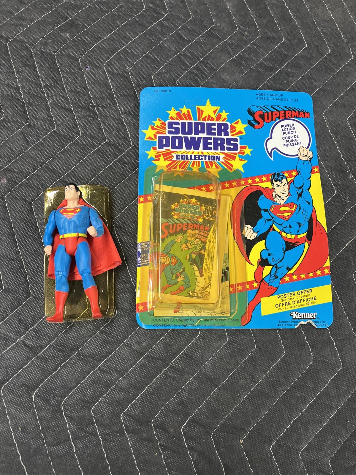 Kenner Super Powers Superman Canada 12 Back Series 1 Factory Sealed Original