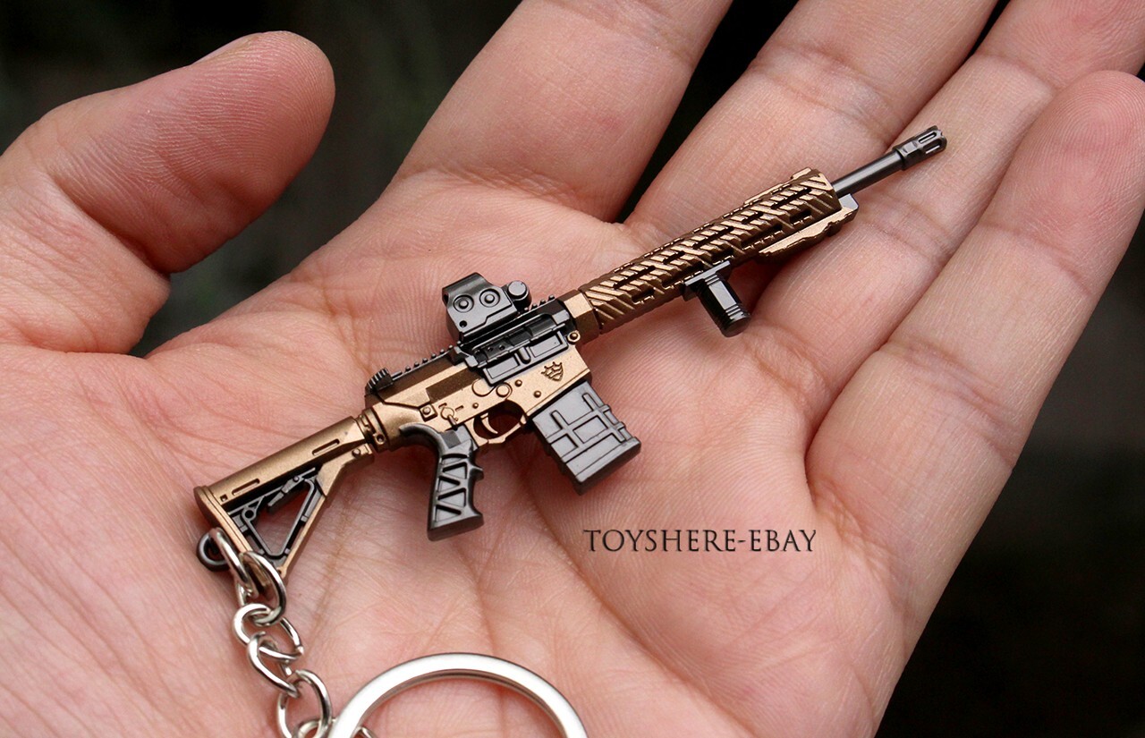 1/12 mini gun M110 Semi Automatic Sniper gun metal keychain toy gift 9cm