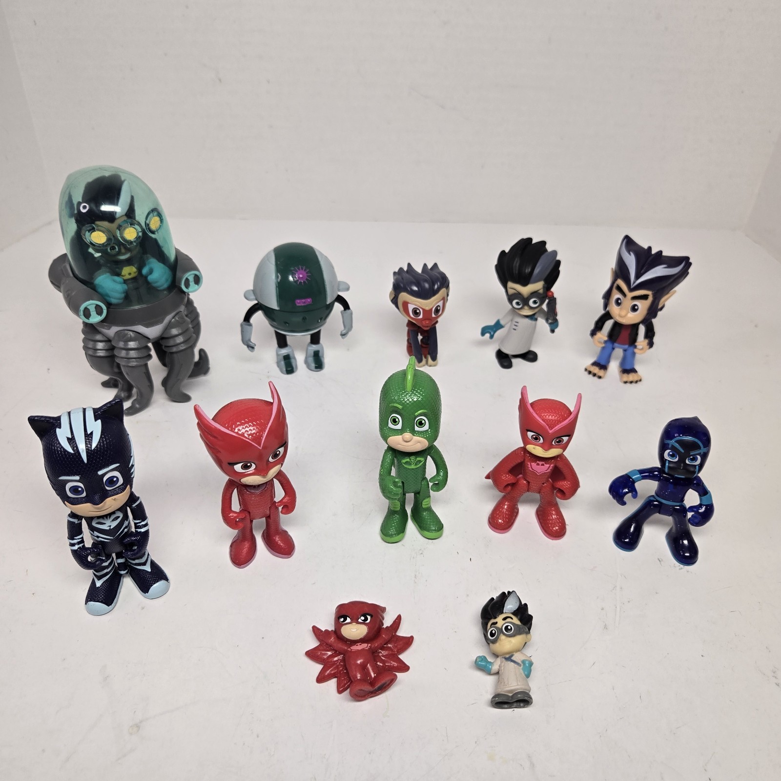 Lot of PJ Mask Figures – Howler Gecko Owlette Catboy Romeo Rover Squid Sub