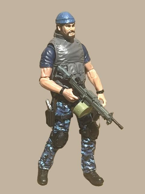GI Joe/MTF, Custom Shipwreck, Machine Gun Assaulter-with Assorted Weapons