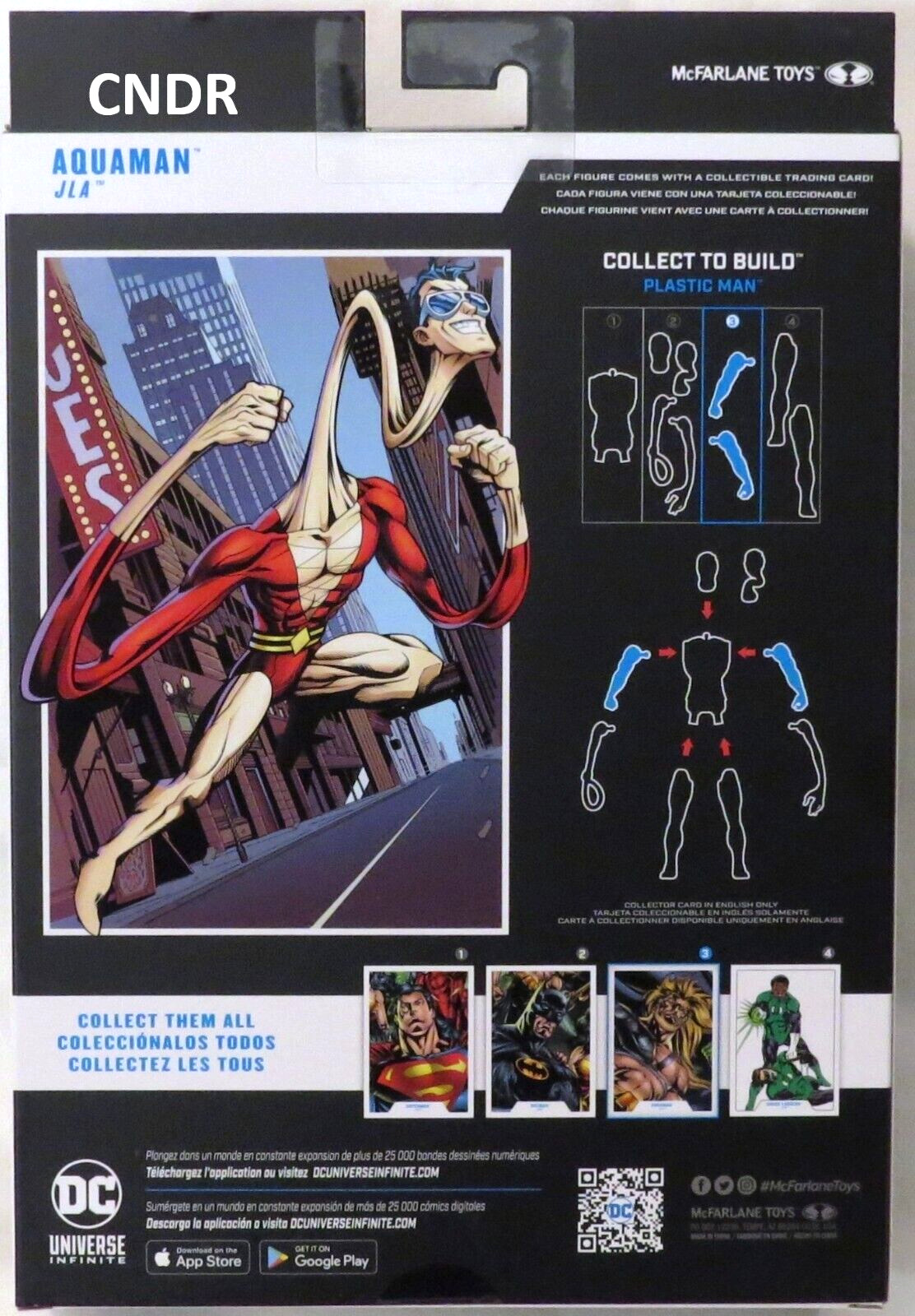 Mcfarlane DC Multiverse JLA Aquaman PLATINUM EDITION CHASE Plastic Man BAF hook!