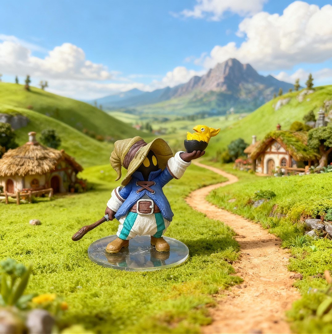 Black Mage Fanart Miniature || Handpainted Resin Figure (3.25 »)