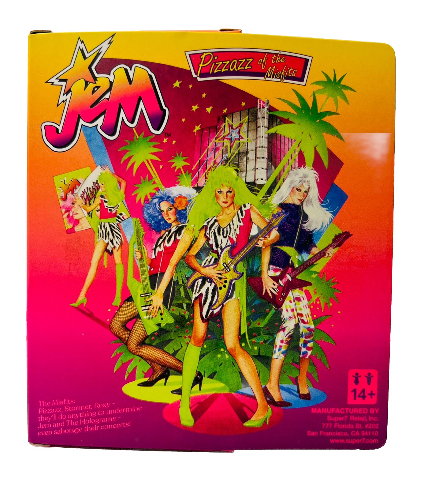 JEM PIZZAZZ OF THE MISFITS SDCC SUPER7 REACTION Action Figure NEW IN BOX Mint