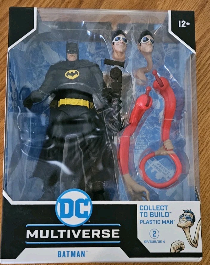 BATMAN Black Suit JLA BUILD-A Plastic Man 7&Prime; McFarlane DC Multiverse Figure NEW