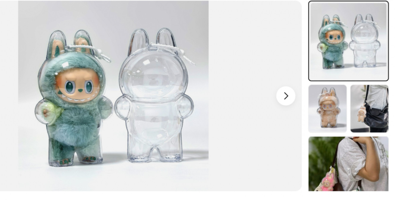 Clear Protective Case for Labubu, Shell Dustproof Display Cover for Labubu