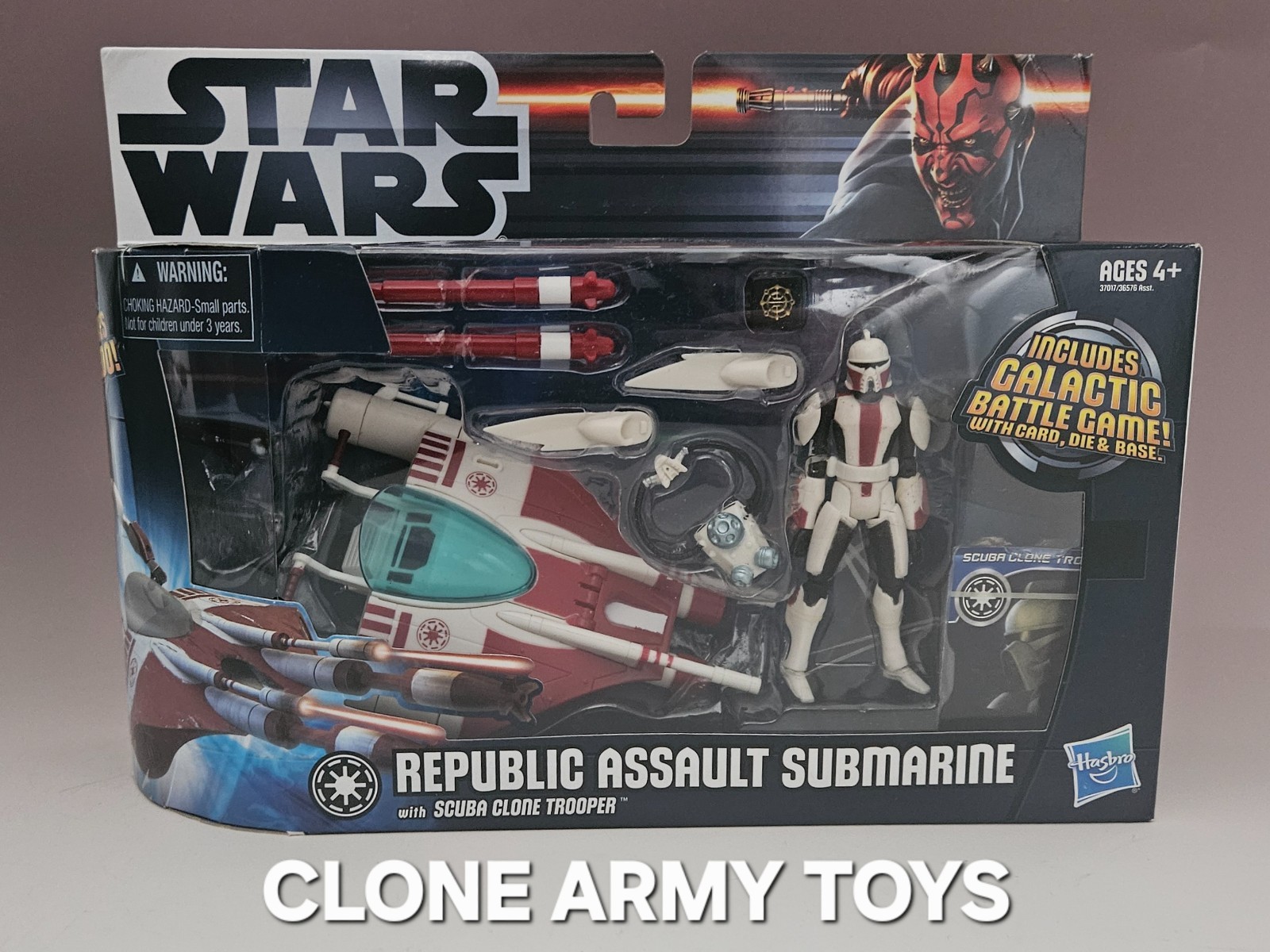 Star Wars Republic Assault Submarine Scuba Trooper Clone Wars Collection CW 3.75