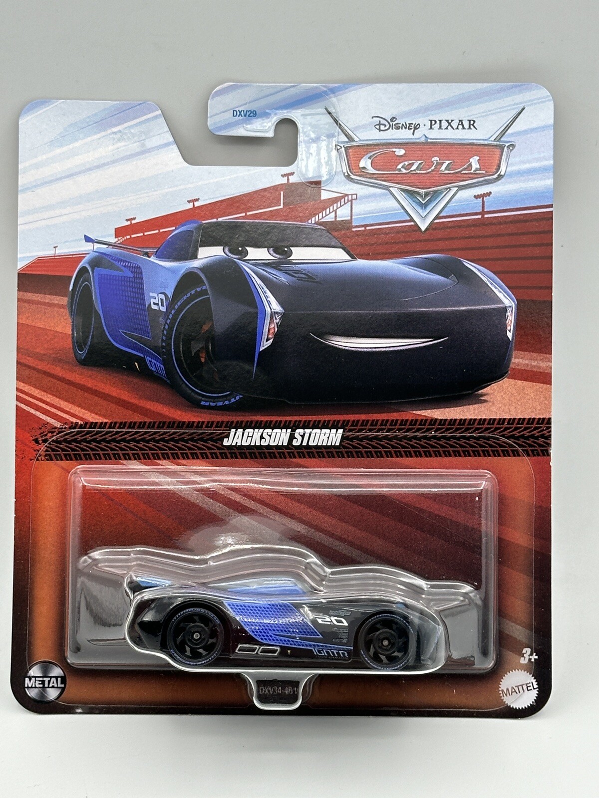 Disney Pixar Cars Jackson Storm Race Car #20 Metal Series Red Card New