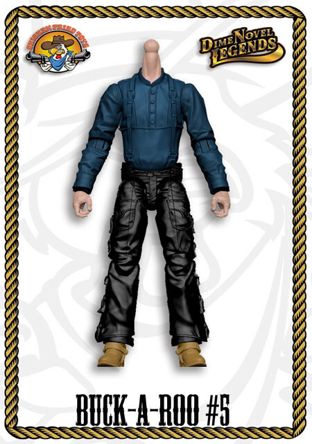 Dime Novel Legends 1:18 scale (4&Prime;) action figure Buck-A-Roo #5 blank body