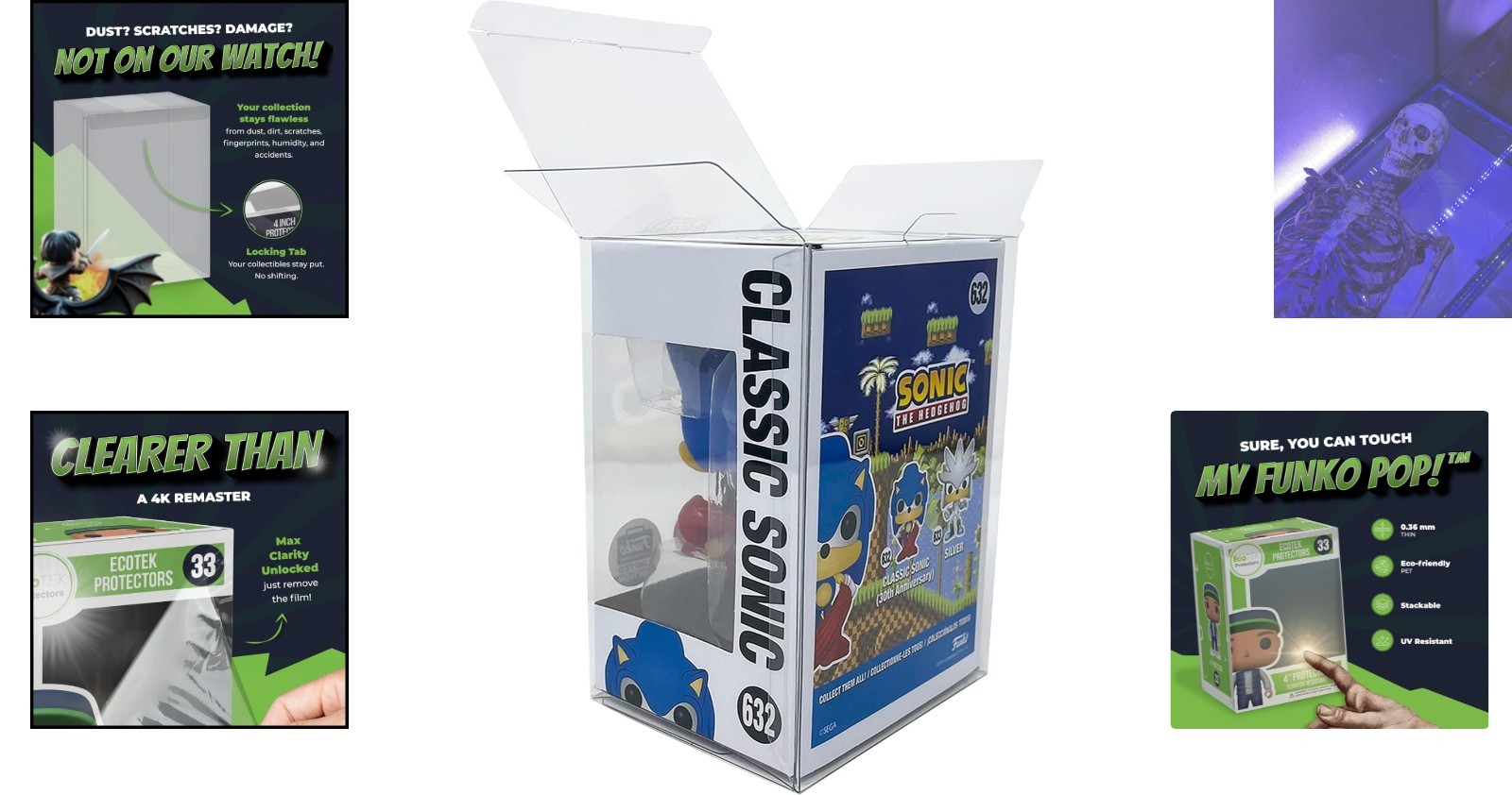 100-Pack Display Cases for 4&Prime; Action Figures – Crystal Clear Protection