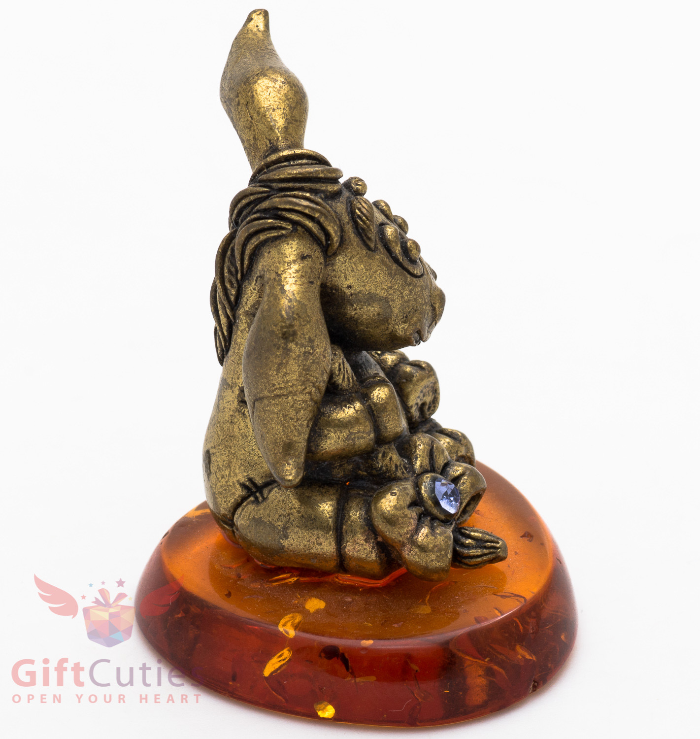 Solid Brass Amber Figurine Winnie the Pooh Eeyore Donkey Ослик Иа IronWork