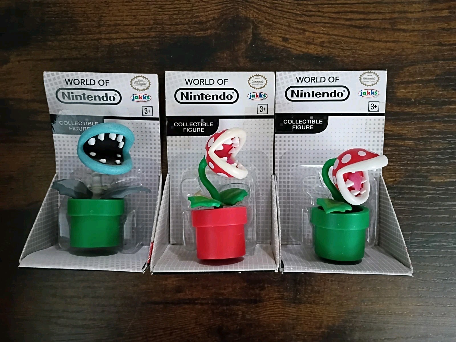 2.5&Prime; BONE + RED + GREEN PIRANHA PLANT Super Mario World of Nintendo Jakks