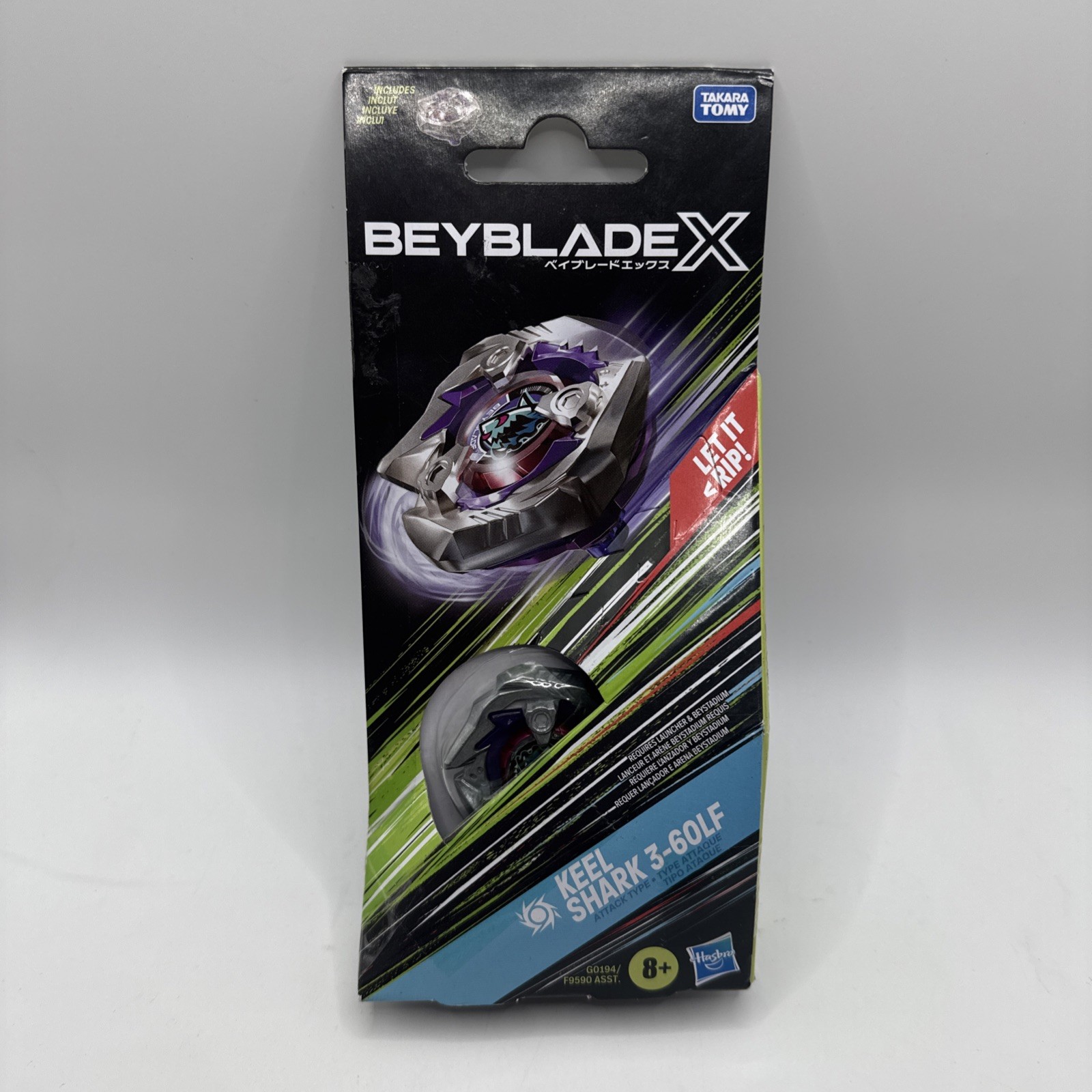 Beyblade X: Keel Shark 3-60LF Attack Type G0194/F9590 for Ages 8+ by Hasbro
