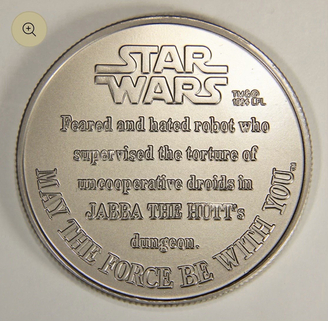 Custom Star Wars COIN POTF DROIDS Smith Lord Stan Solo REPRO Han Leia Luke Boba