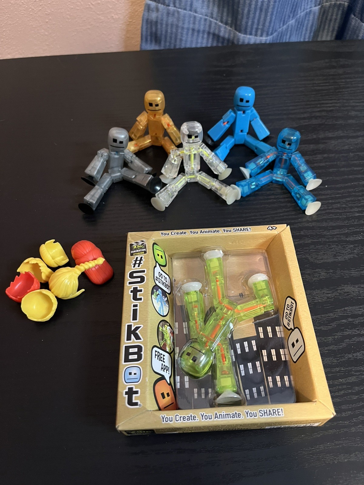 Zing Klikbot Stikbot Stop Motion Animation Stickbots Figure – Lot Of 6