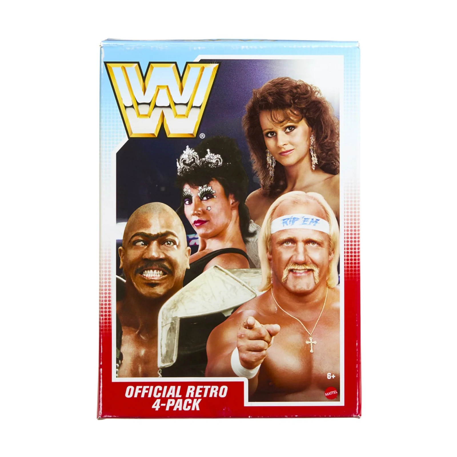 WWE Retro 4 Pack Hulk Hogan, Miss Elizabeth, Zeus, Sensational Queen Sherri NEW