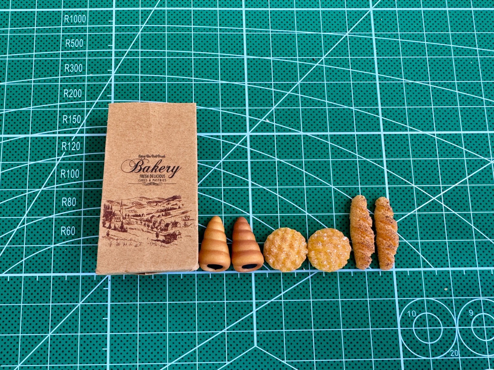Miniature Dollhouse Bakery Bread Set–Realistic Croissants, Cookies & Bread Props