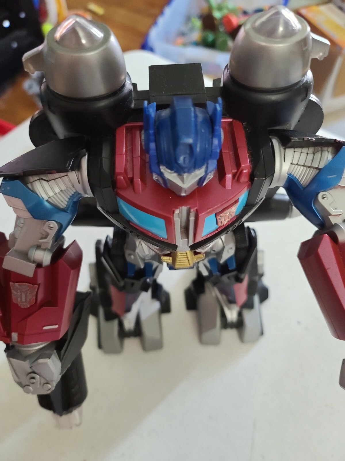 2008 Transformers Mega Power Bots OPTIMUS PRIME Hasbro 12&Prime; Lights Up VGC