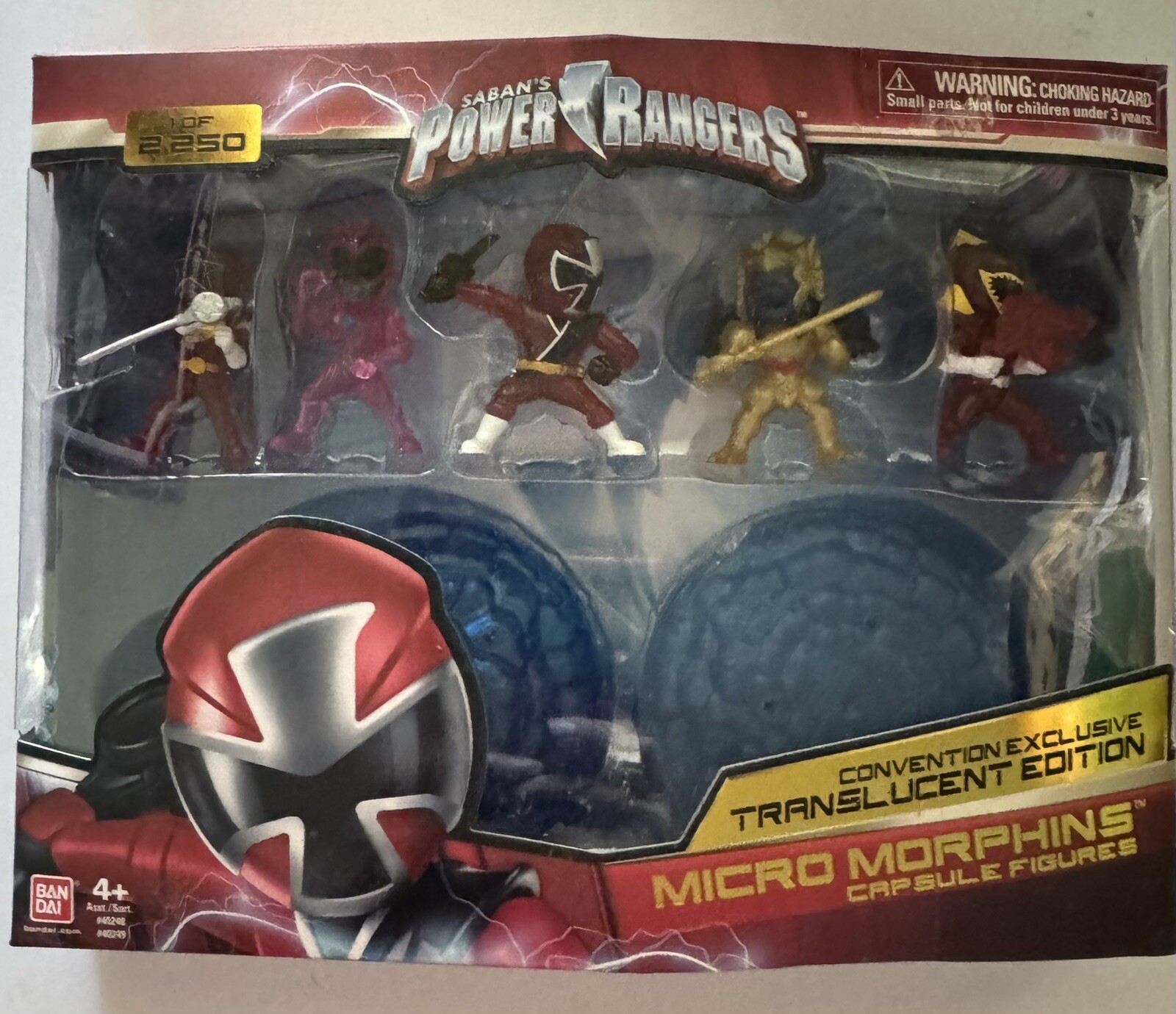 POWER RANGERS MICRO MORPHINS CAPSULE FIGURE 5 PACK TRANSLUCENT SDCC 2017 NEW