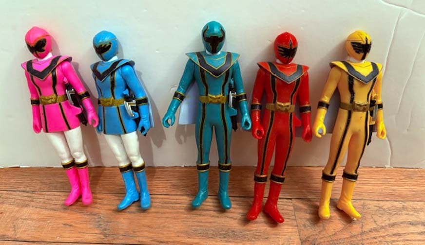 2005 Power Ranger Super Sentai Mystic Force Soft Vinyl 6.5 inch Figure Set Of 5
