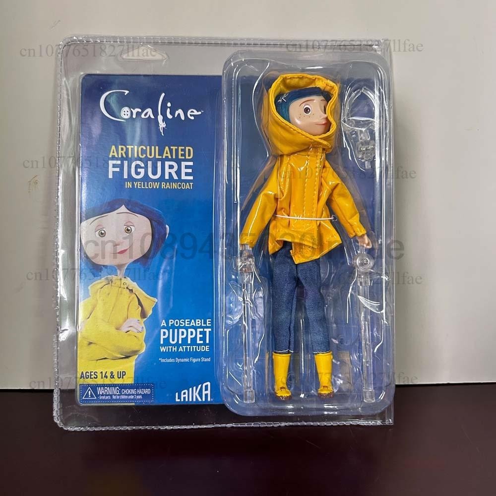 Coraline Jones Articulated Figure Raincoat Sweater in Striped Shirt Toy La Girl